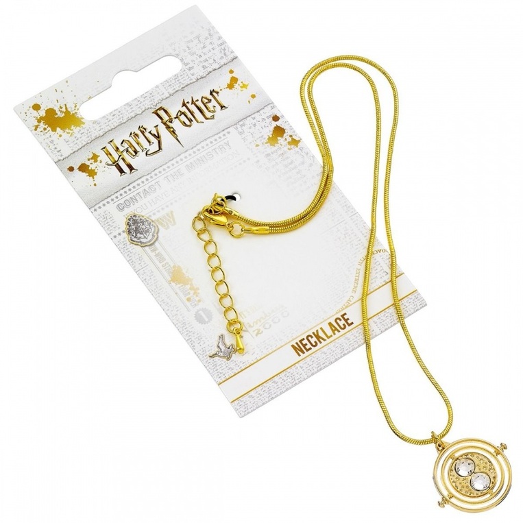 Harry Potter 20mm Fixed Time Turner Necklace gold plated - EWNX0100