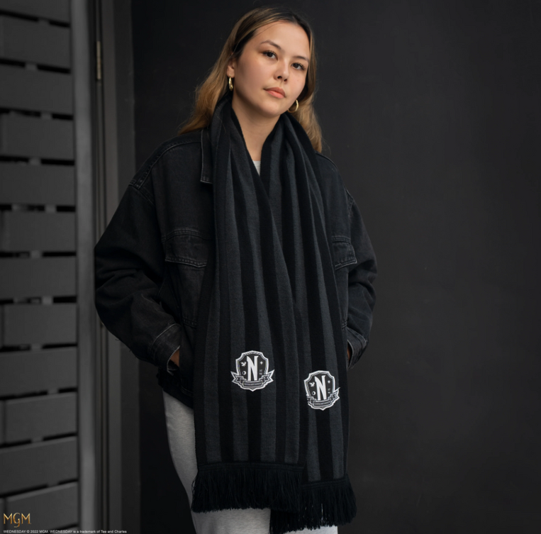 Wednesday Scarf Nevermore Academy black - CR1072