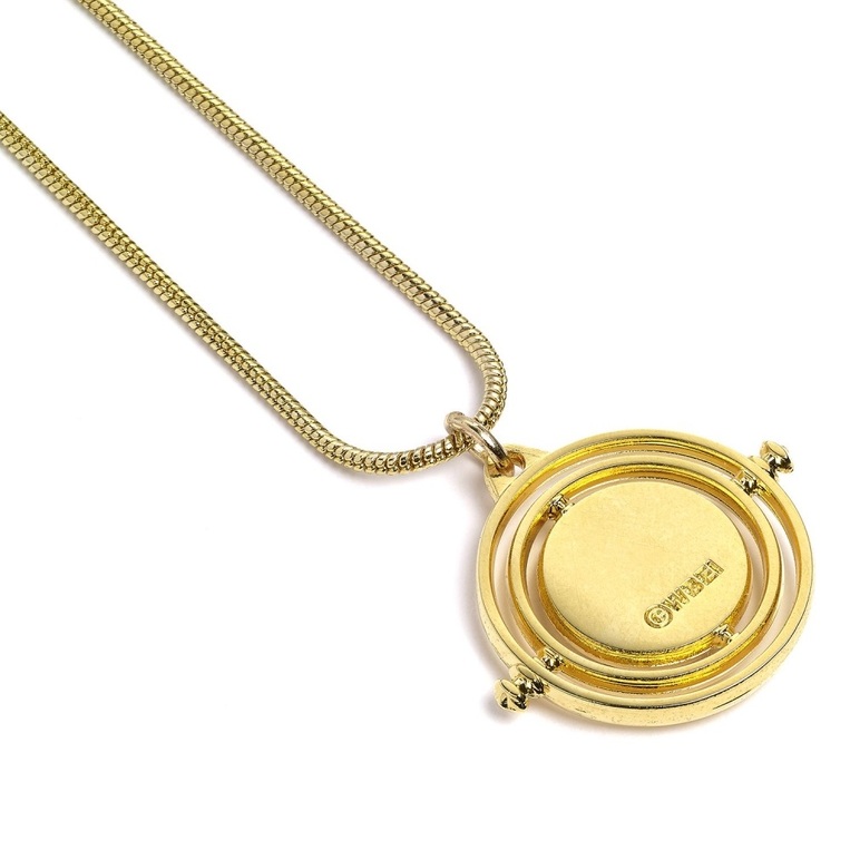 Harry Potter 20mm Fixed Time Turner Necklace gold plated - EWNX0100