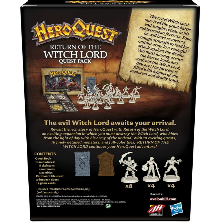 HeroQuest: Return of the Witch Lord Quest Pack Expansion - F4193