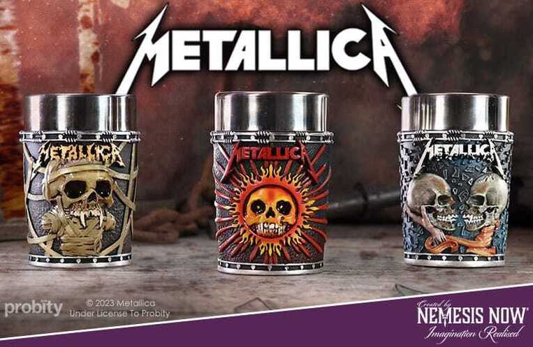 Metallica Shot Glasses Pushead Art 3-Pack - NEMN-B6585A24