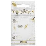 Harry Potter Lightning Bolt & Glasses Stud Earrings (Silver Plated ) - EWE0176