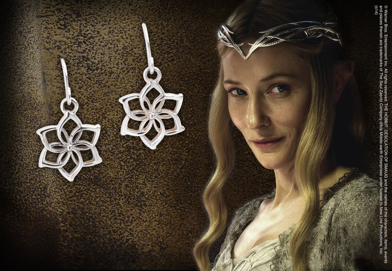 Lord Of The Rings Galadriel Flower Earrings - Hobbit (sterling silver) - NN1259