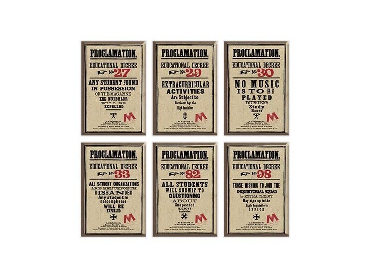 Harry Potter Set Of 6 Proclamations Magnets - DO5005