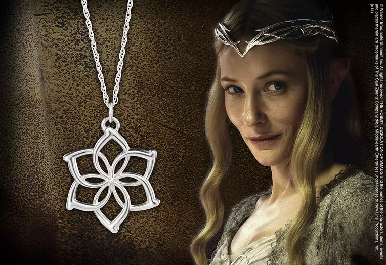 Lord Of The Rings Galadriel Flower Necklace (Sterling silver) - NN1528