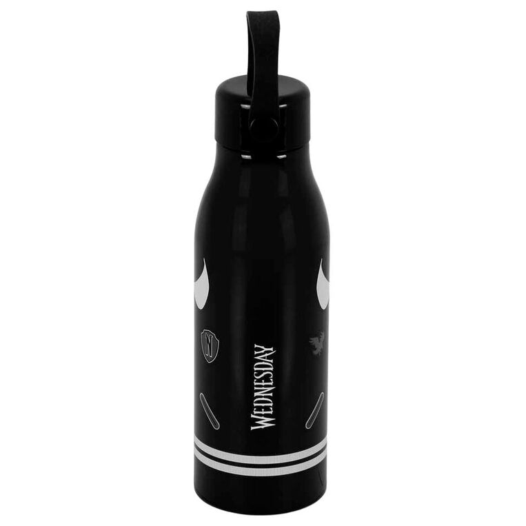 Wednesday Black Varsity Bottle (stainless steel, 500 ml) - KMN06161