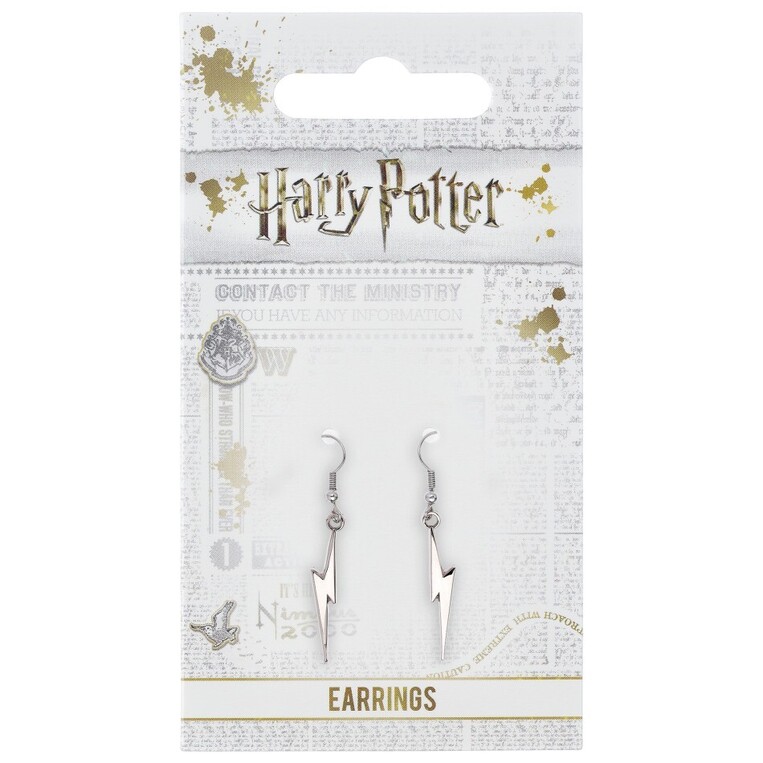 Harry Potter Earrings Lightning Bolt (silver plated) - EWE0105