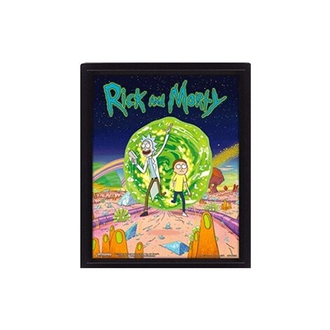 Rick and Morty Framed 3D Lenticular Poster Pack Portal PVC 26 x 20 cm (3) - EPPL71251