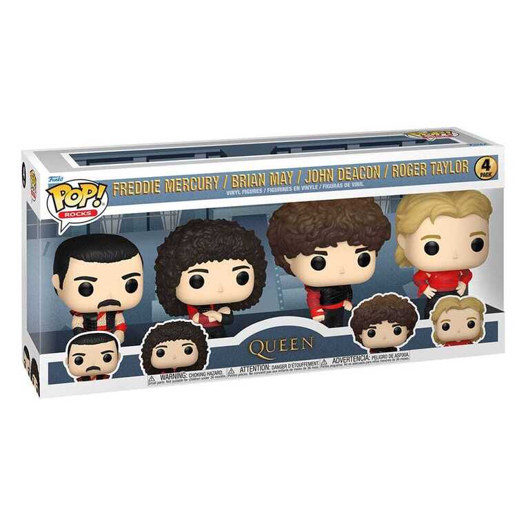 Funko Pop! Rocks - Queen - Freddie Mercury, Brian May, John Deacon, Roger Taylor 4-Pack